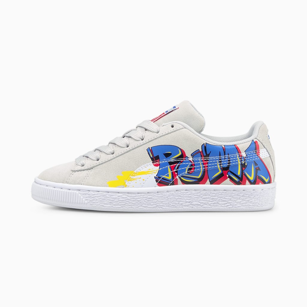 Dívčí Tenisky Puma Suede Street Art Youth JR Blankyt | 783XHJYOB