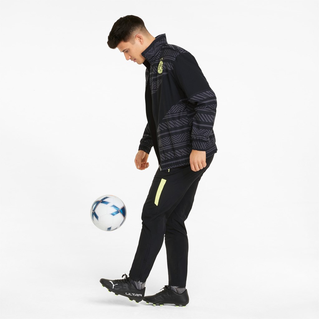 Pánské Bundy Puma BVB Prematch Soccer Černé Žluté | 920617-RED