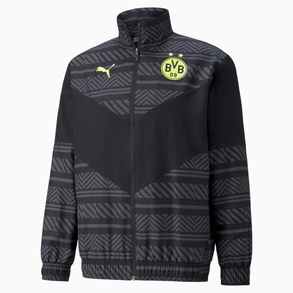 Pánské Bundy Puma BVB Prematch Soccer Černé Žluté | 920617-RED