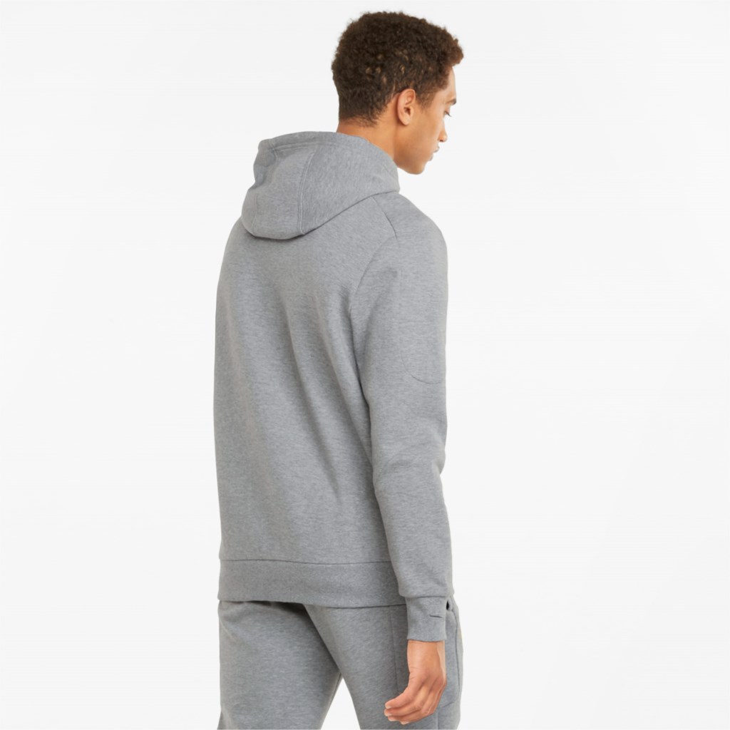 Pánské Bundy Puma Scuderia Ferrari Race S Kapucí Sweat Medium Gray Heather | 349865-ABX