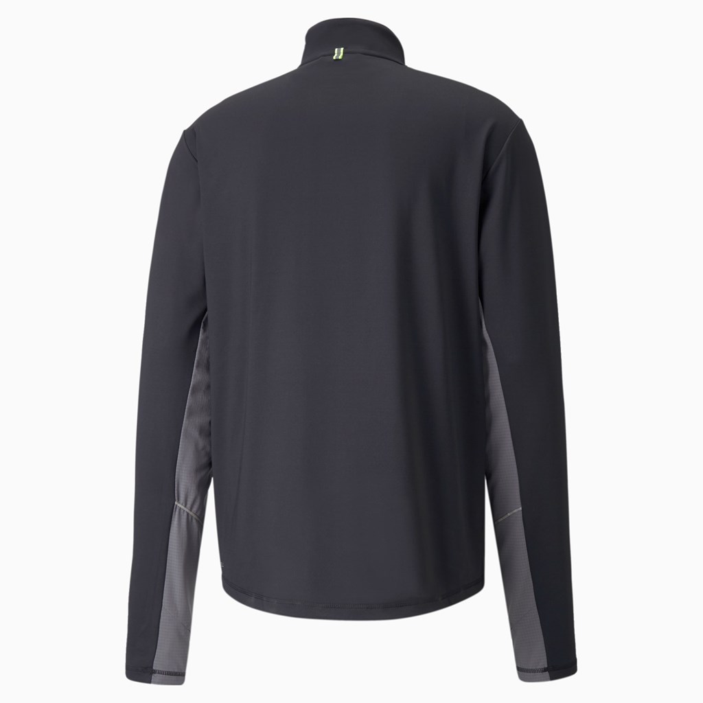 Pánské Běžecké Topy Puma COOLADAPT Half-Zip Černé | 759LIAFJX