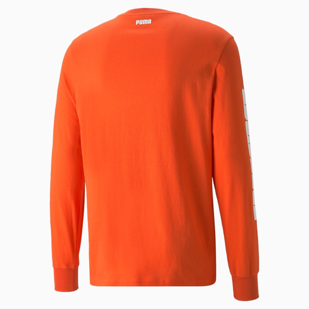 Pánské Běžecké Tričko Puma 4th Quarter Long Sleeve Cherry Tomato | 820FJIYXK