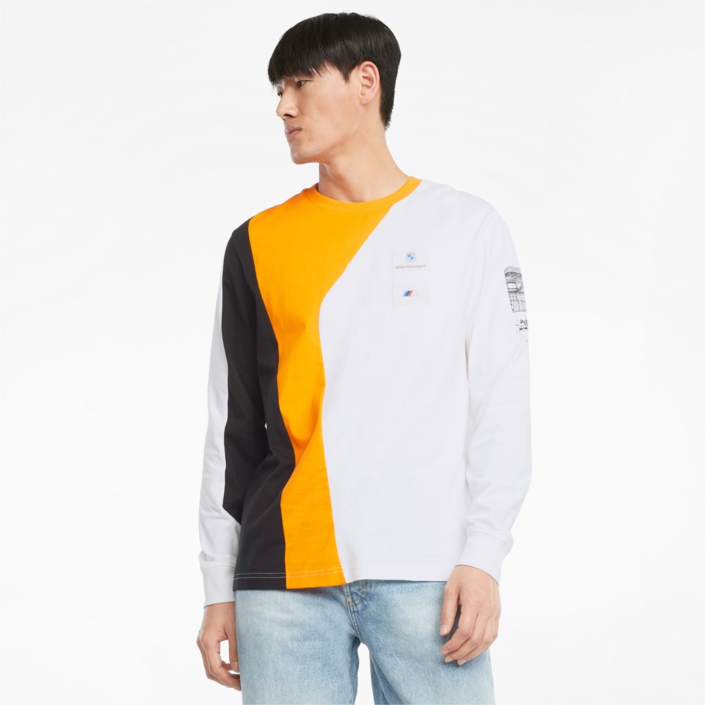 Pánské Běžecké Tričko Puma BMW M Motorsport Street Long Sleeve Oranžové | 945AHCMPK