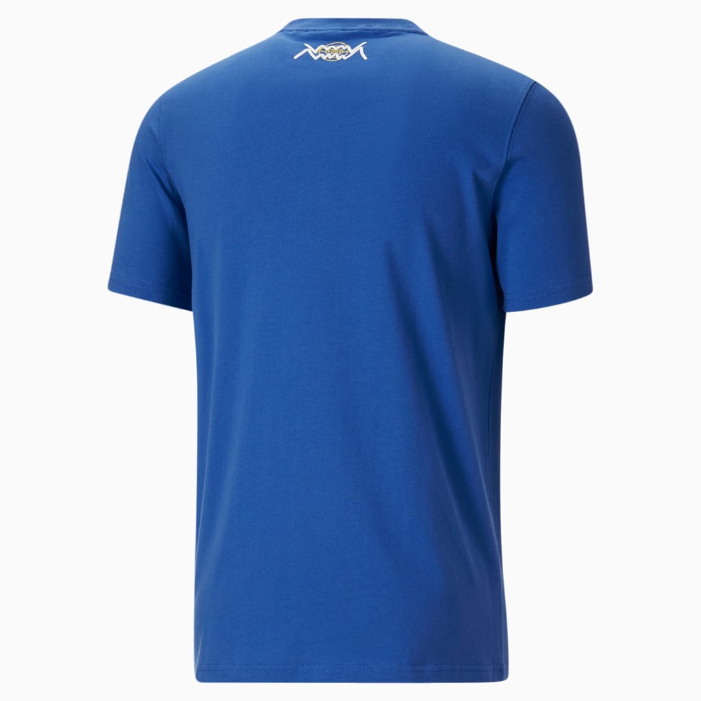 Pánské Běžecké Tričko Puma Black Fives Krátké Sleeve Basketball Star Sapphire | 704QVFTKG