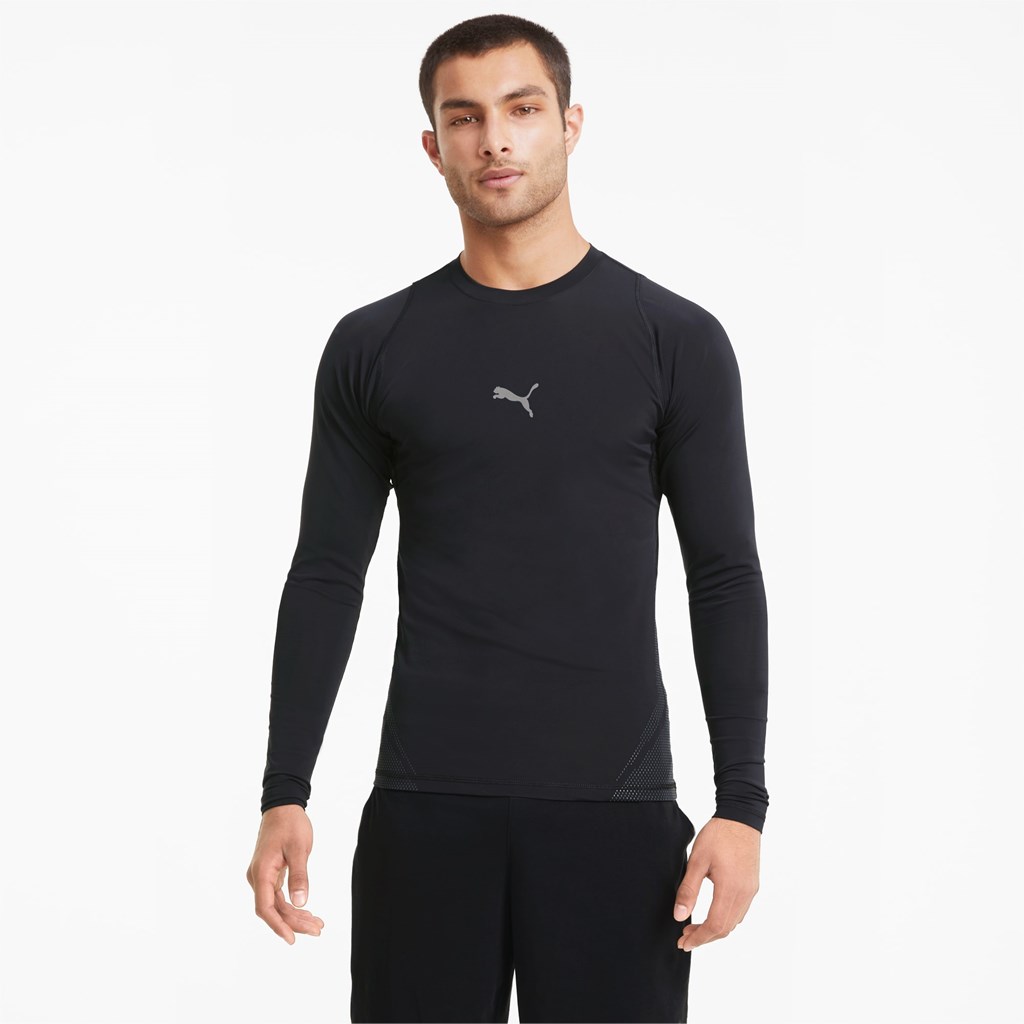 Pánské Běžecké Tričko Puma EXO-ADAPT Long Sleeve Černé | 620VTBZFG