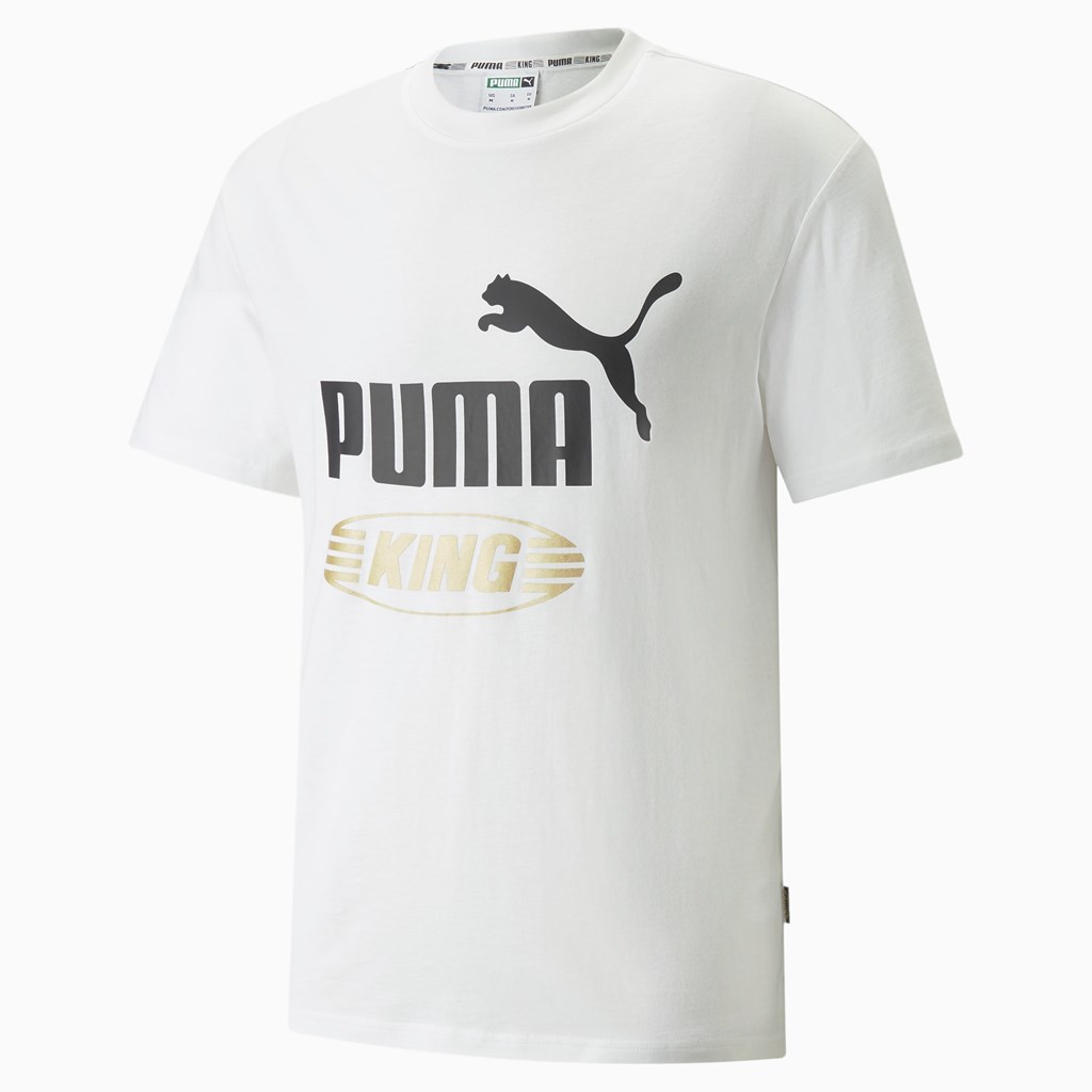 Pánské Běžecké Tričko Puma King Logo Bílé | 804YTPSJN