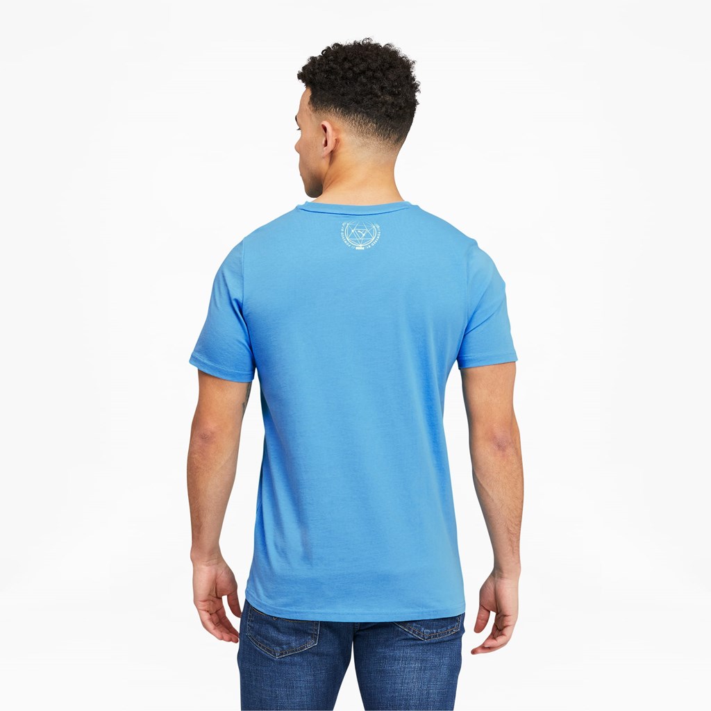 Pánské Běžecké Tričko Puma Lightsense Box Logo Bleu Azur | 931MPCWZE