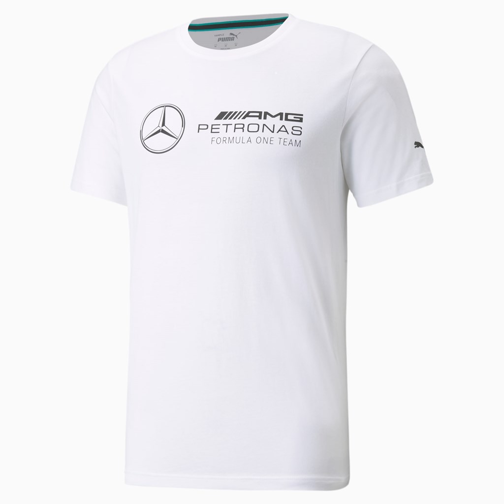 Pánské Běžecké Tričko Puma Mercedes F1 Logo Bílé | 615PZRUXT