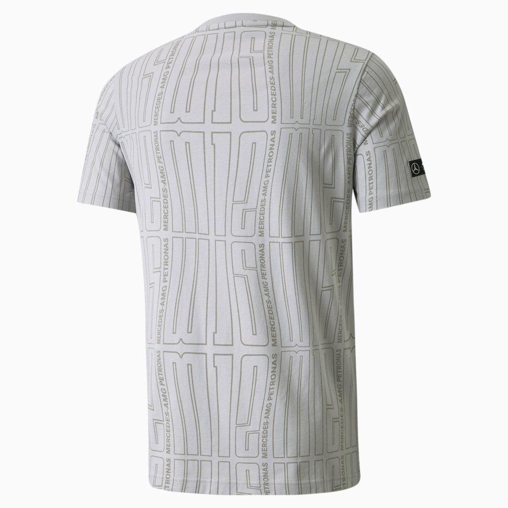 Pánské Běžecké Tričko Puma Mercedes F1 Printed Logo Stříbrné | 254XRJIFW