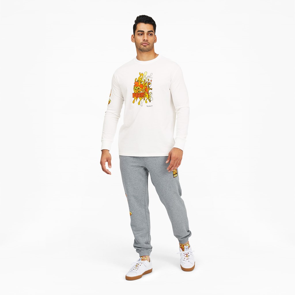 Pánské Běžecké Tričko Puma PUMA x BRITTO Long Sleeve Bílé | 081XPUBOD