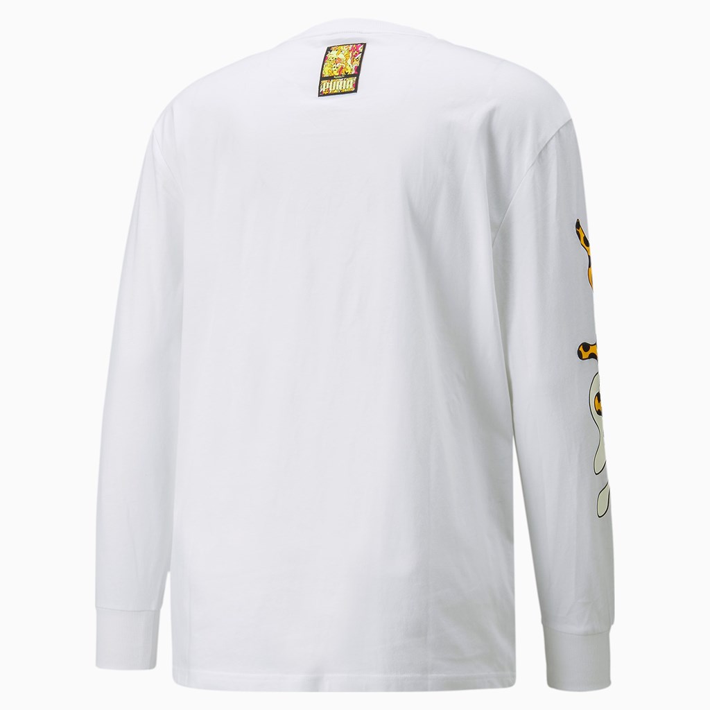 Pánské Běžecké Tričko Puma PUMA x BRITTO Long Sleeve Bílé | 081XPUBOD