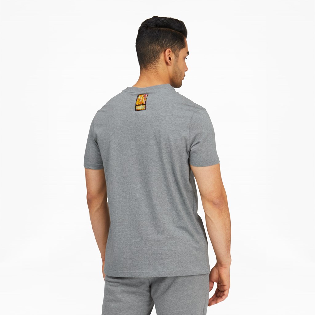 Pánské Běžecké Tričko Puma PUMA x BRITTO Tee Medium Gray Heather | 168NHWGOZ