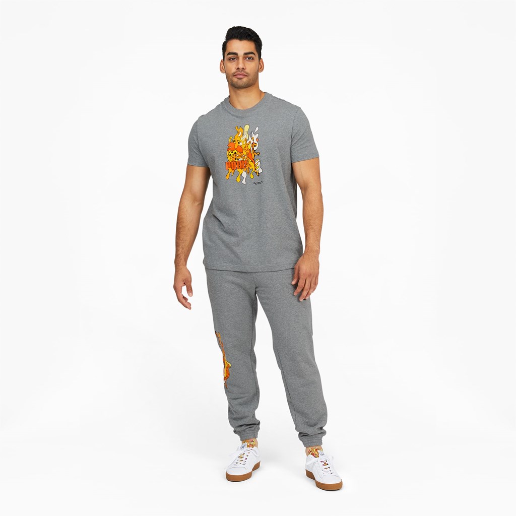 Pánské Běžecké Tričko Puma PUMA x BRITTO Tee Medium Gray Heather | 168NHWGOZ