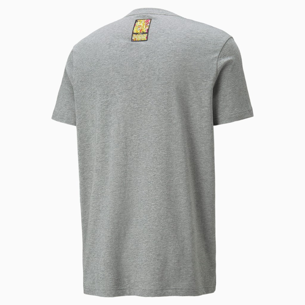 Pánské Běžecké Tričko Puma PUMA x BRITTO Tee Medium Gray Heather | 168NHWGOZ