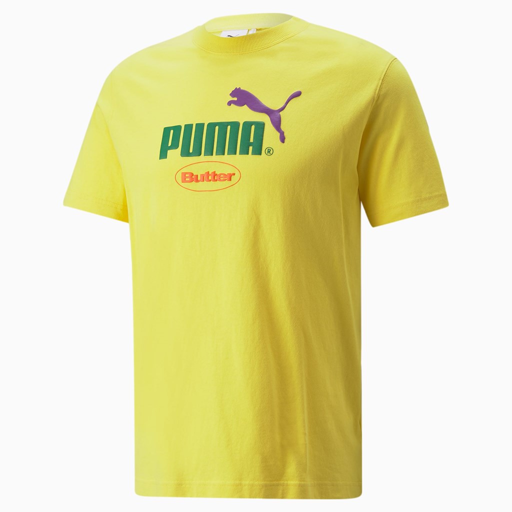 Pánské Běžecké Tričko Puma PUMA x BUTTER GOODS Graphic Maize | 013NEXFRV