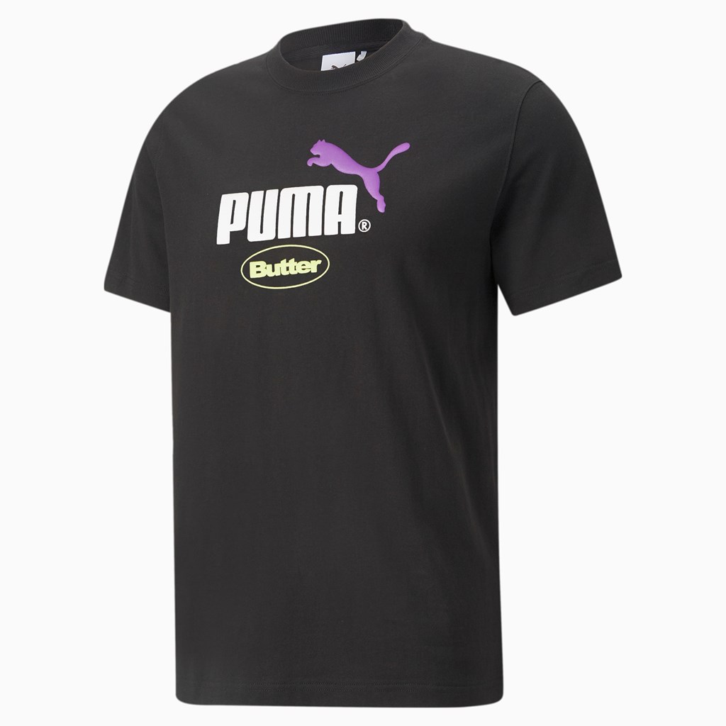 Pánské Běžecké Tričko Puma PUMA x BUTTER GOODS Graphic Černé Zelene | 914ORXAIS