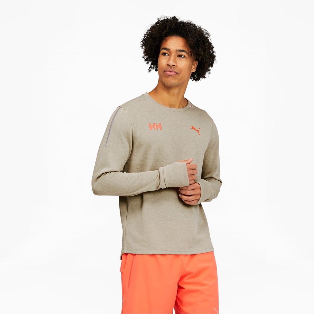 Pánské Běžecké Tričko Puma PUMA x HELLY HANSEN Long Sleeve Zelene | 360HOWCSK