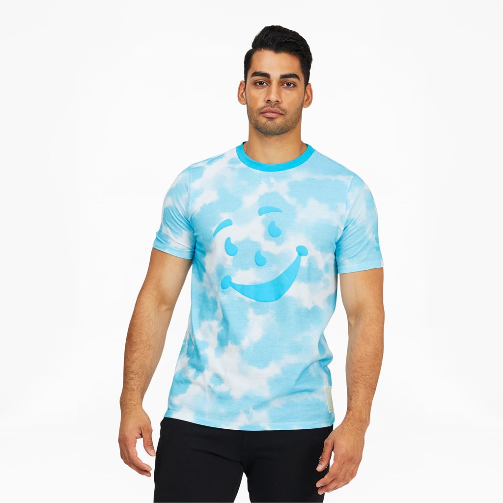 Pánské Běžecké Tričko Puma PUMA x Kool-Aid Tie Dye Blankyt | 649AFSLVP