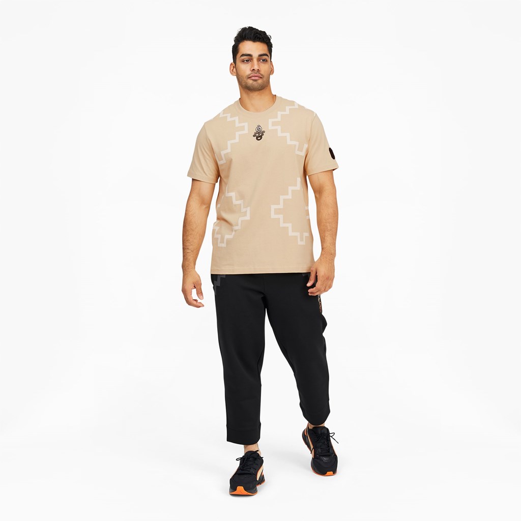 Pánské Běžecké Tričko Puma PUMA x PRONOUNCE Elevated Tee Pebble | 928VTZBYJ