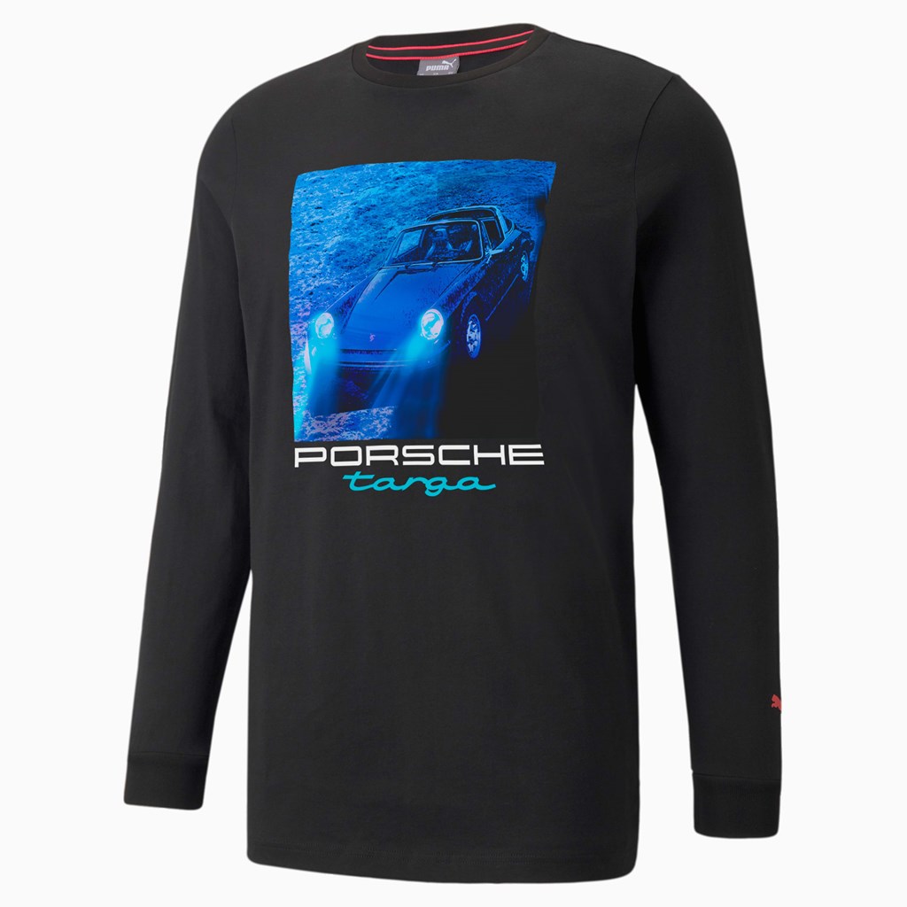 Pánské Běžecké Tričko Puma Porsche Legacy Statement Long Sleeve Černé | 087TXYWKS