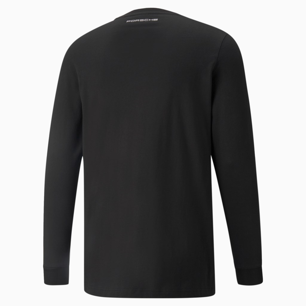 Pánské Běžecké Tričko Puma Porsche Legacy Statement Long Sleeve Černé | 087TXYWKS