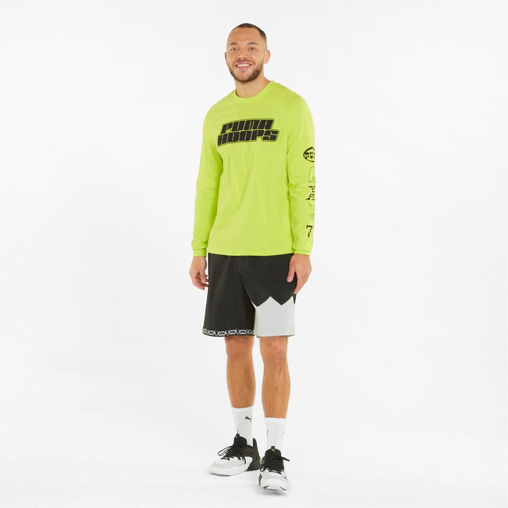 Pánské Běžecké Tričko Puma Qualifier Long Sleeve Basketball Žluté | 286LUFCBT