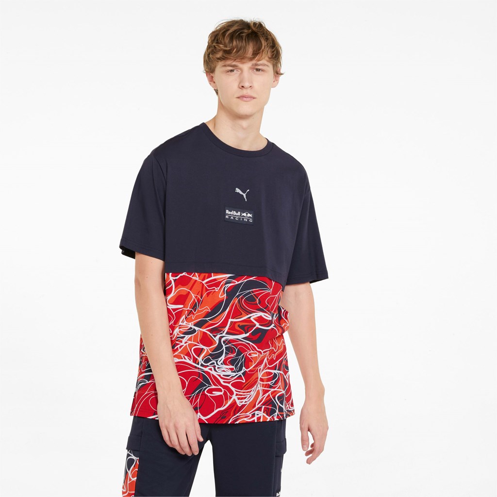 Pánské Běžecké Tričko Puma Red Bull Závodní Printed Night Sky | 629UOMAHL