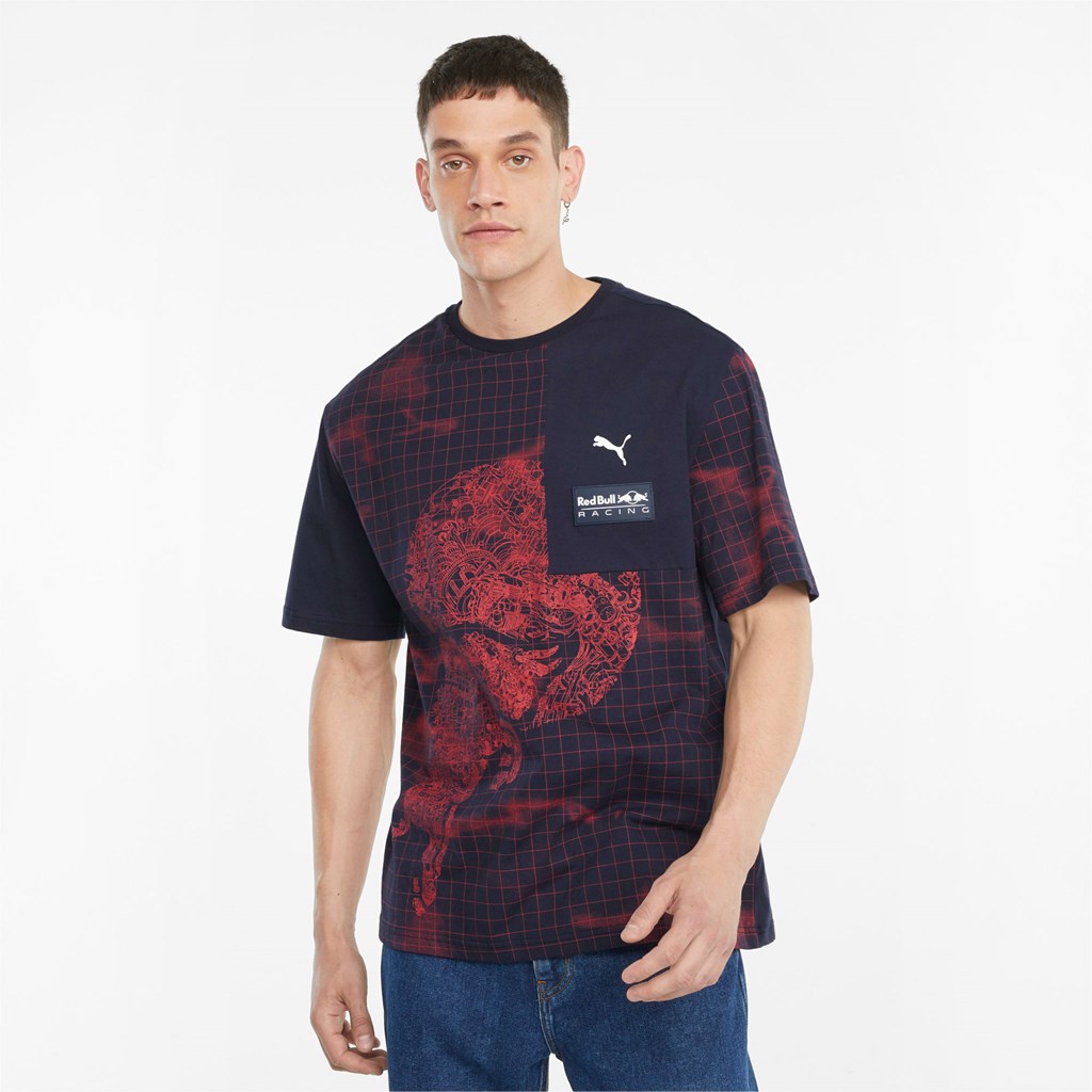 Pánské Běžecké Tričko Puma Red Bull Závodní Printed Night Sky | 784TDWIPO