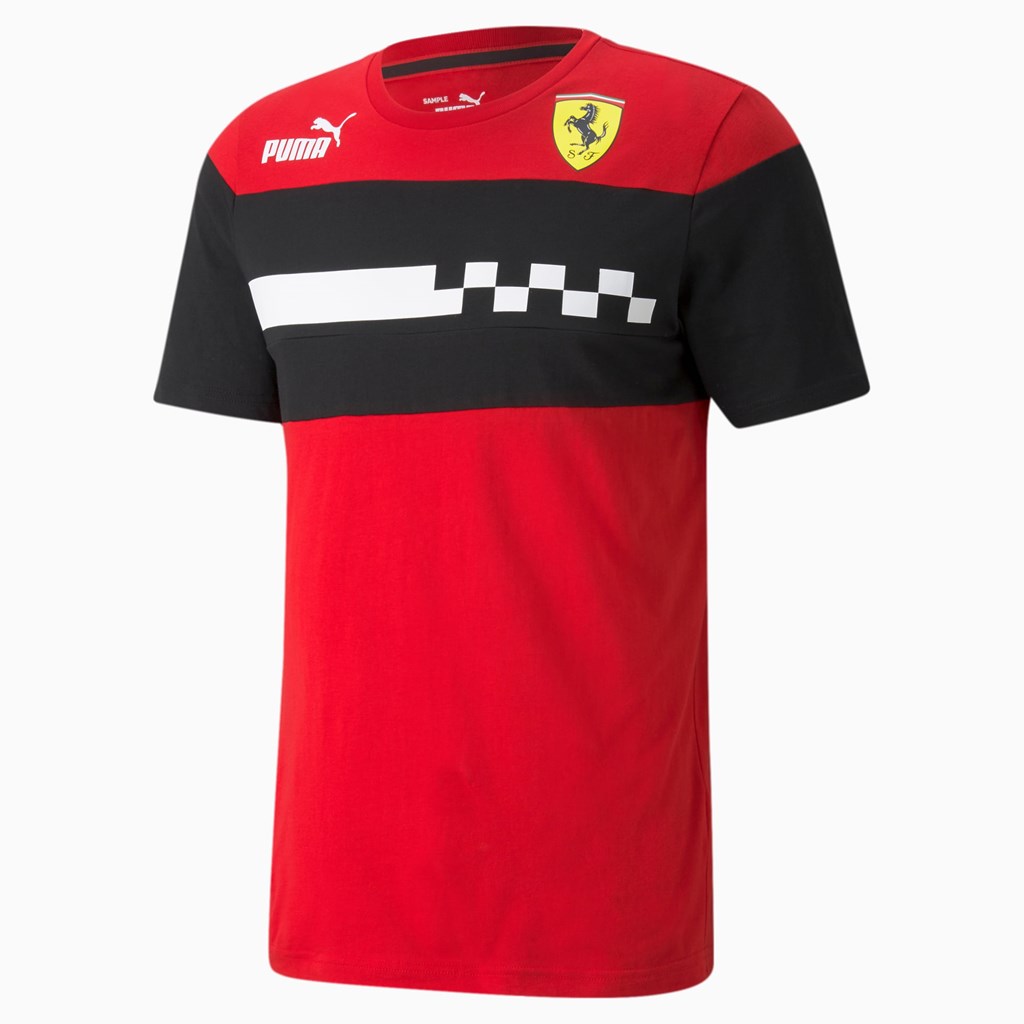 Pánské Běžecké Tričko Puma Scuderia Ferrari Race SDS Rosso Corsa | 095NRSJLW