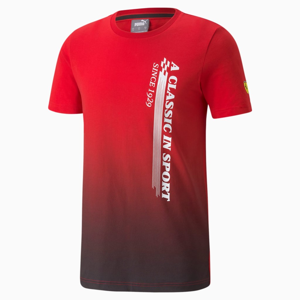 Pánské Běžecké Tričko Puma Scuderia Ferrari Race Graphic Rosso Corsa | 347YSVGXC