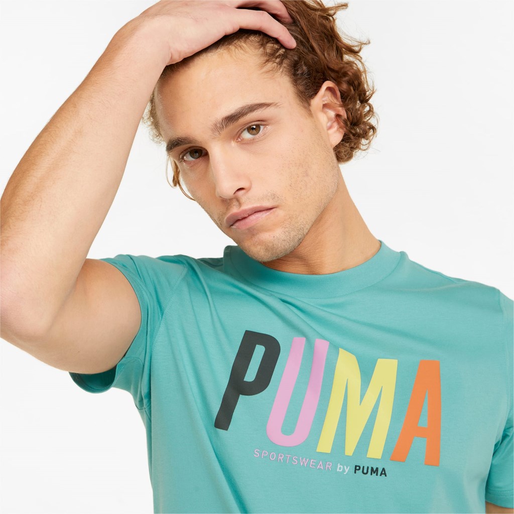 Pánské Běžecké Tričko Puma Sportswear by PUMA Graphic Porcelain | 904ASVLTQ