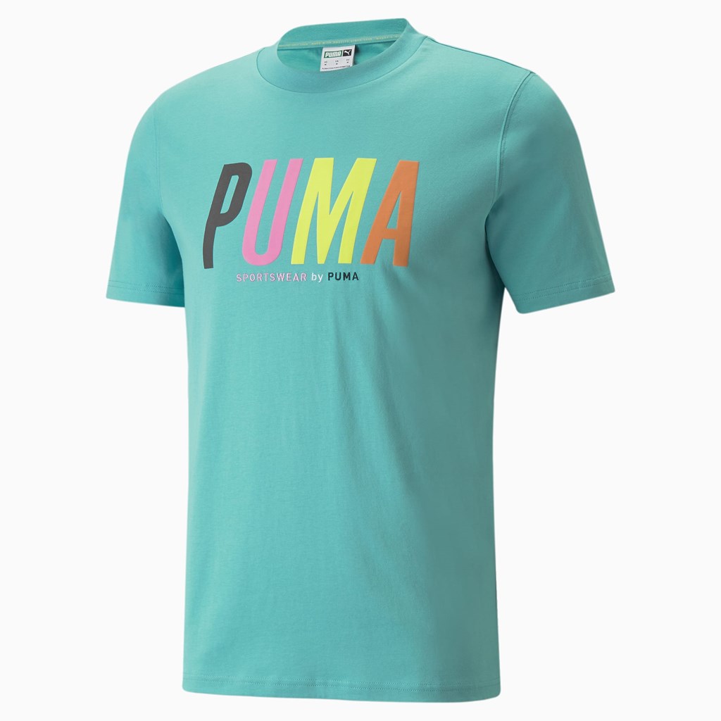 Pánské Běžecké Tričko Puma Sportswear by PUMA Graphic Porcelain | 904ASVLTQ