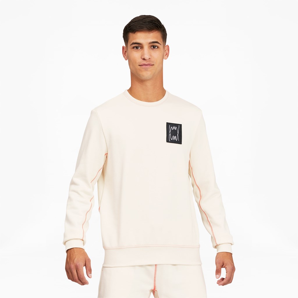 Pánské Crew Puma Pivot Basketball Bílé | 487561-BOJ