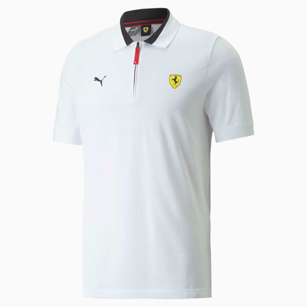 Pánské Polo Triko Puma Scuderia Ferrari Race Bílé | 235OXQNCY