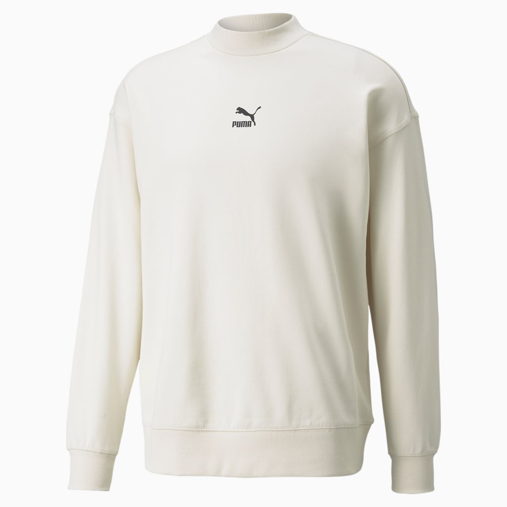 Pánské Svetry Puma Classics High Crew Neck Ivory Glow | AOCRW9648