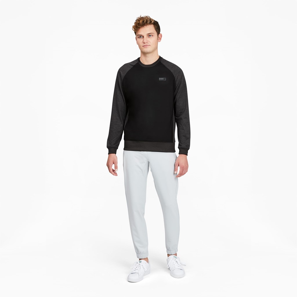 Pánské Svetry Puma EGW CLOUDSPUN PM Golfové Crewneck Černé | KYXHA8495