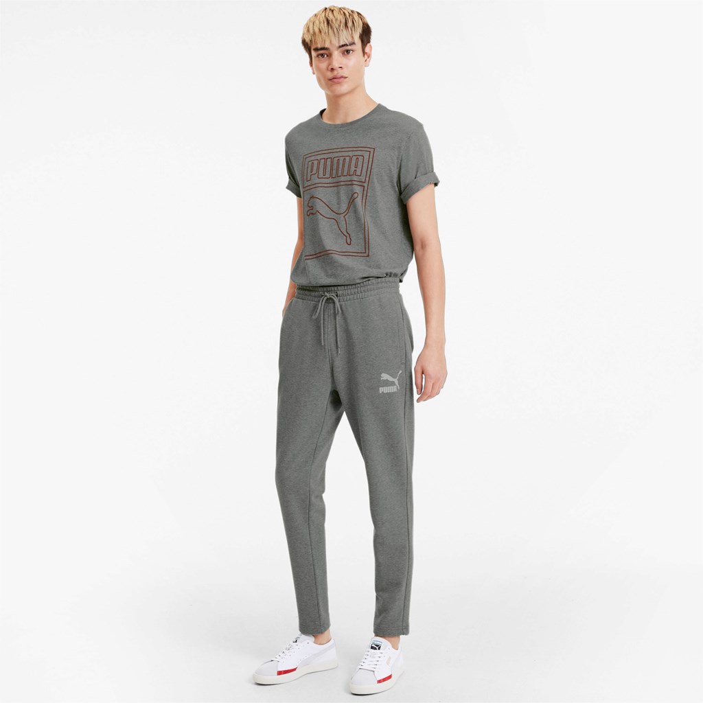 Pánské Sweatpants Puma Classics Medium Gray Heather | ARJCS2197