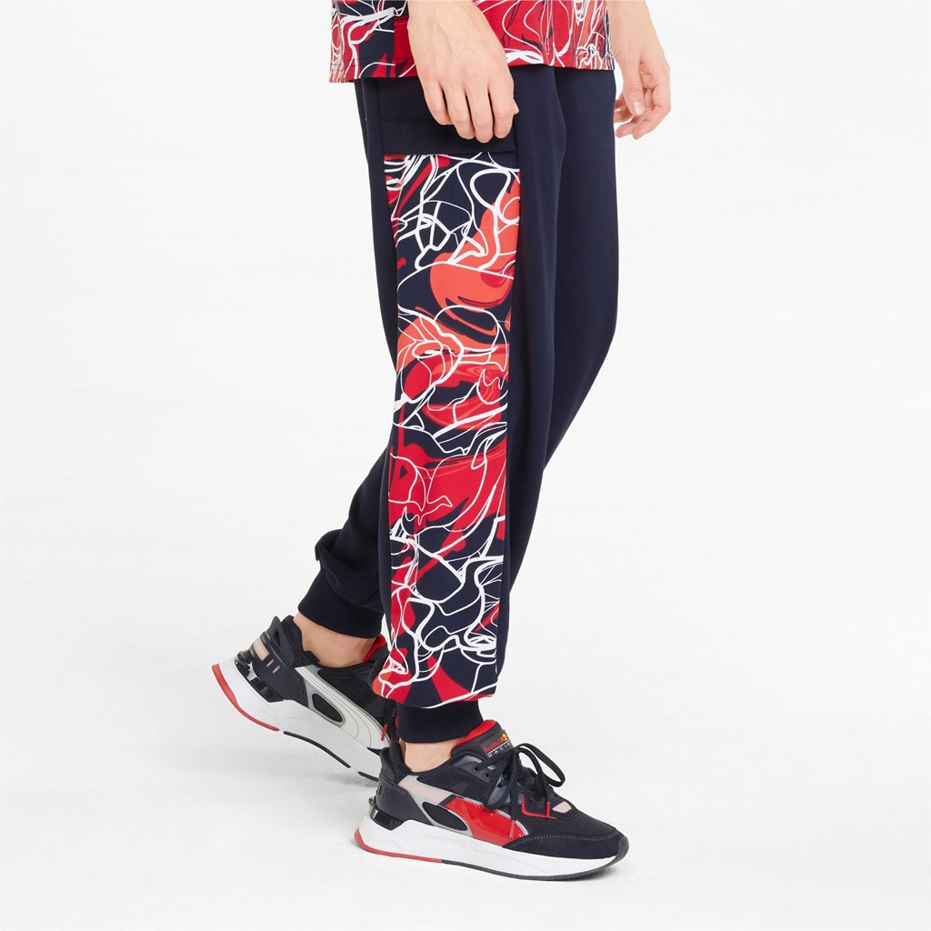 Pánské Sweatpants Puma Red Bull Závodní Printed Night Sky | RFVOD3245