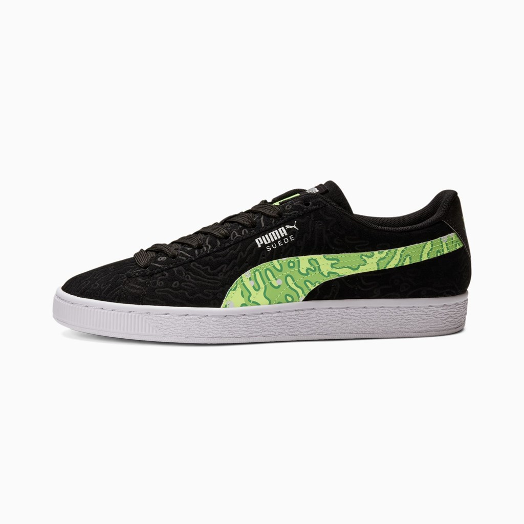 Pánské Tenisky Puma PUMA x RICK AND MORTY Suede Černé Zelene | MPVJK0653