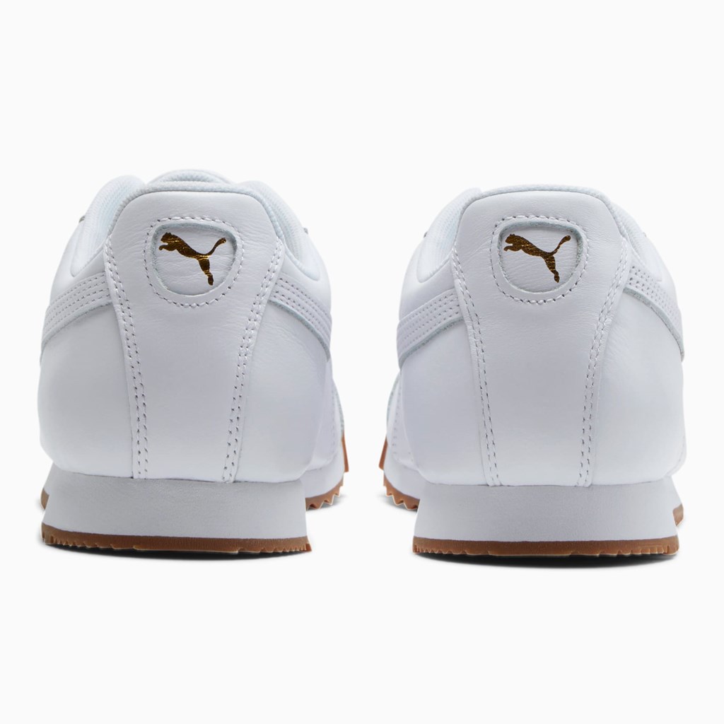 Pánské Tenisky Puma Roma Classic Gum Bílé Zlaté | QFI-258107