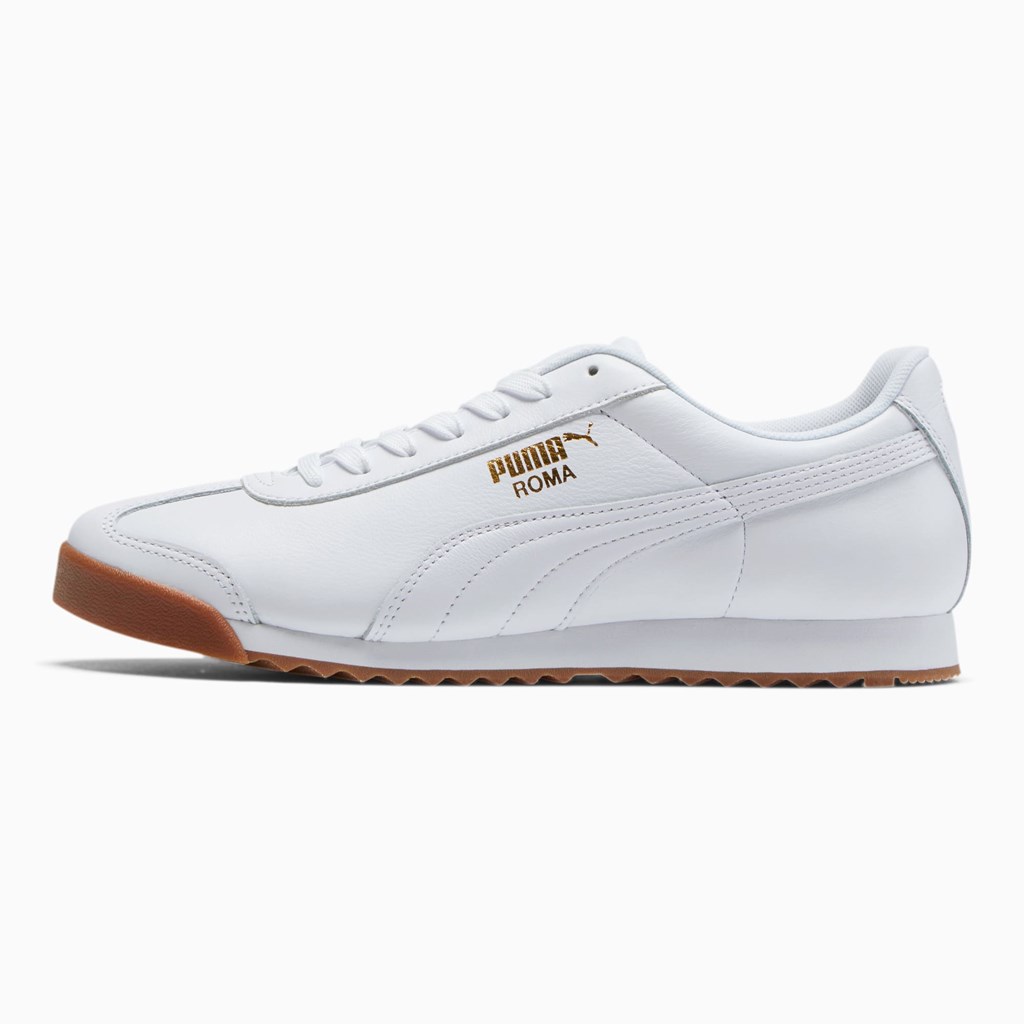 Pánské Tenisky Puma Roma Classic Gum Bílé Zlaté | QFI-258107