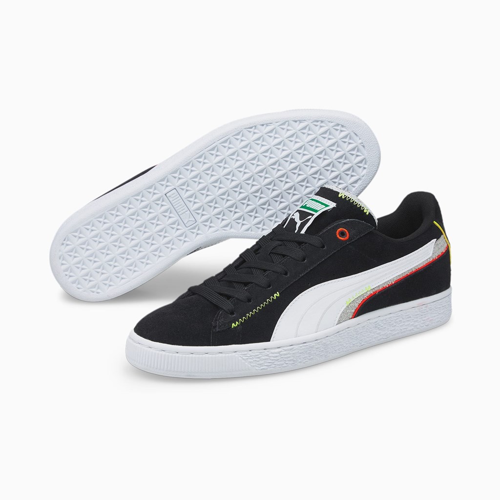 Pánské Tenisky Puma Suede Displaced Černé Bílé | BZV-165482