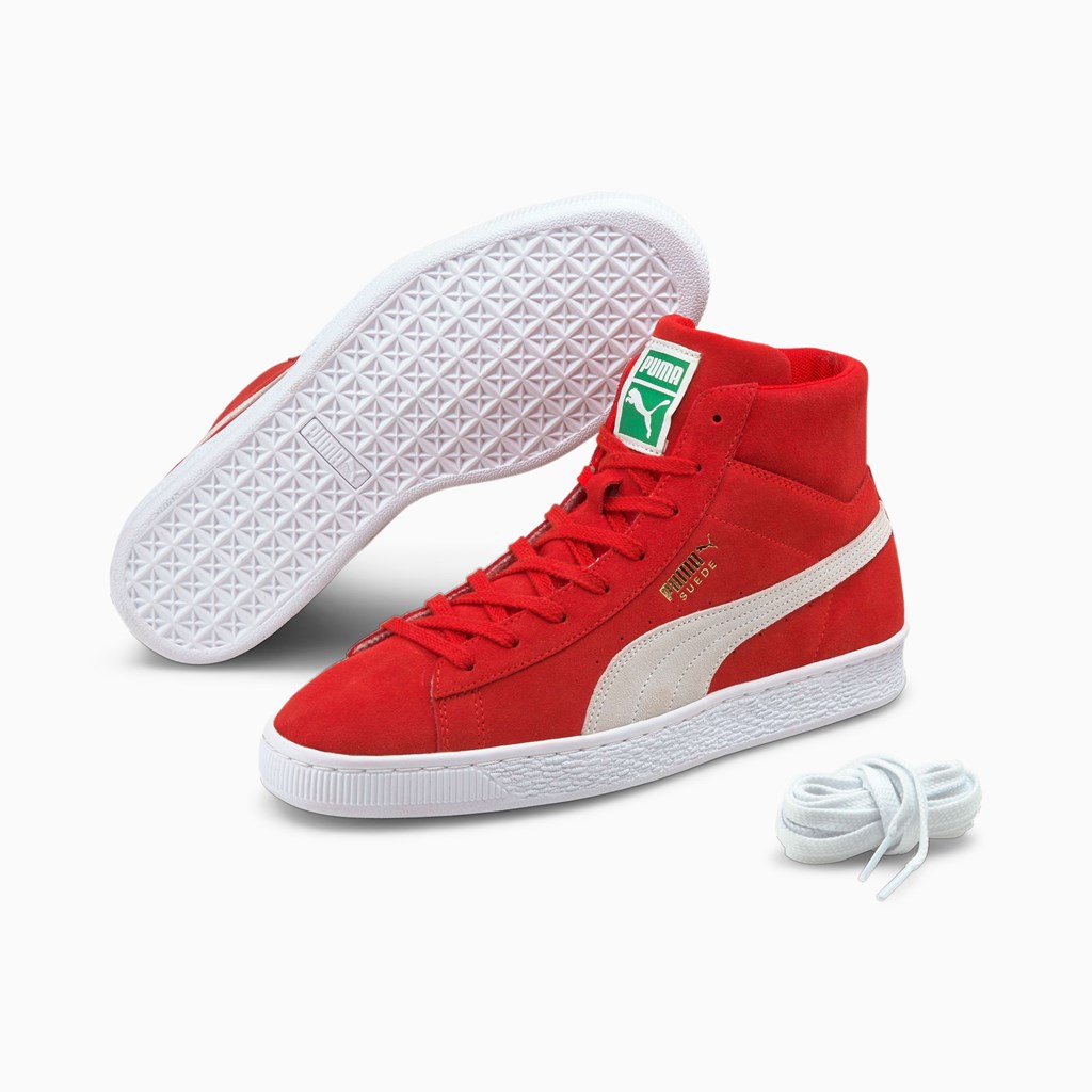 Pánské Tenisky Puma Suede Mid XXI Červené Bílé | AMSVO7856