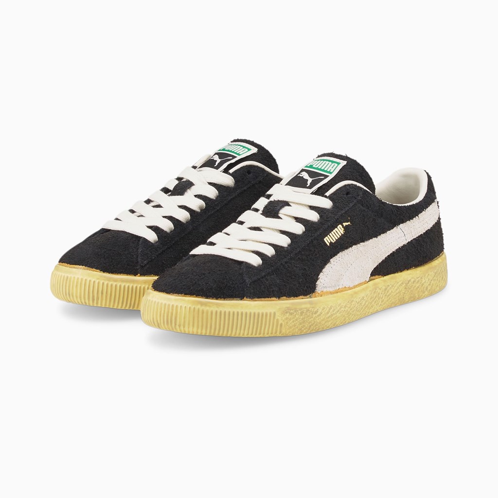 Pánské Tenisky Puma Suede VTG The NeverWorn Černé Bílé Žluté | AXRPS9621