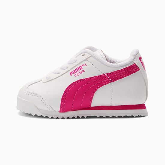 Chlapecké Tenisky Puma Roma Basic Toddler Bílé Fuchsie Fialové | 631YOQAGD