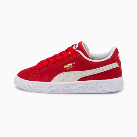 Chlapecké Tenisky Puma Suede Classic XXI Little Červené Bílé | 869OMXWJI