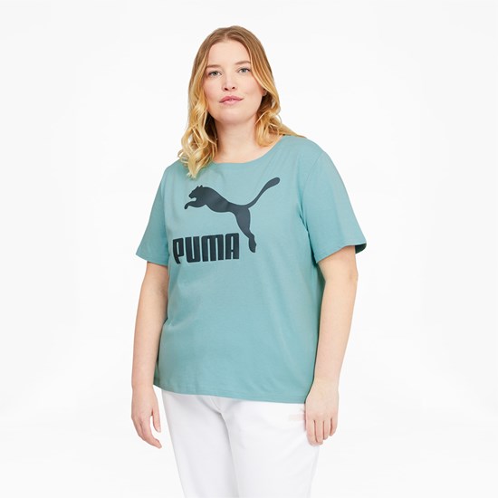 Dámské Běžecké Tričko Puma Classics Logo PL Porcelain | 265CARMOX