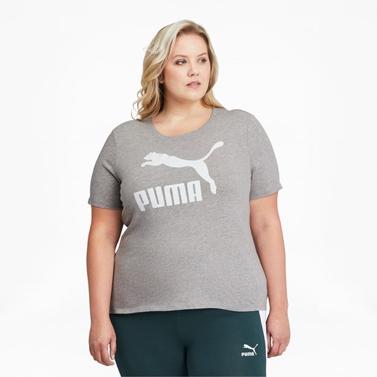 Dámské Běžecké Tričko Puma Classics Logo PL Světle Bílé | 597UYJVRC