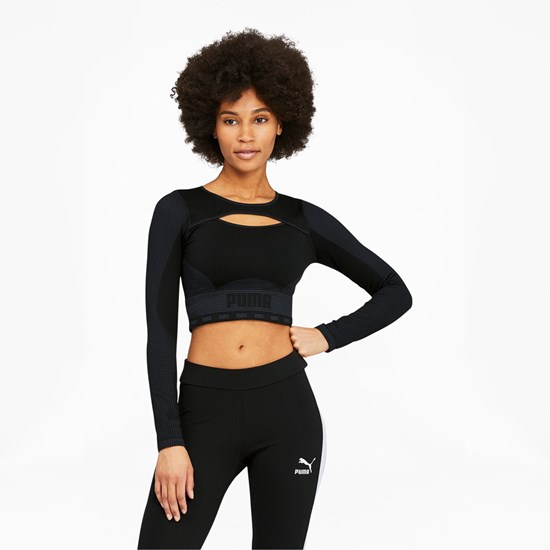 Dámské Běžecké Tričko Puma FORMKNIT SEAMLESS Long Sleeve Tréninková Černé | 672MFNOQE