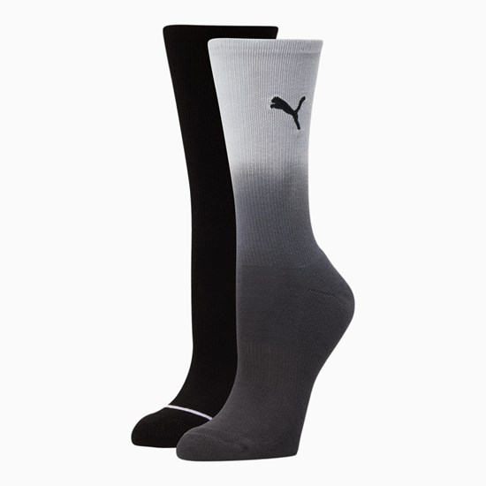 Dámské Ponožky Puma Terry Crew Socks [2 Pack] Černé | QUTJI0537